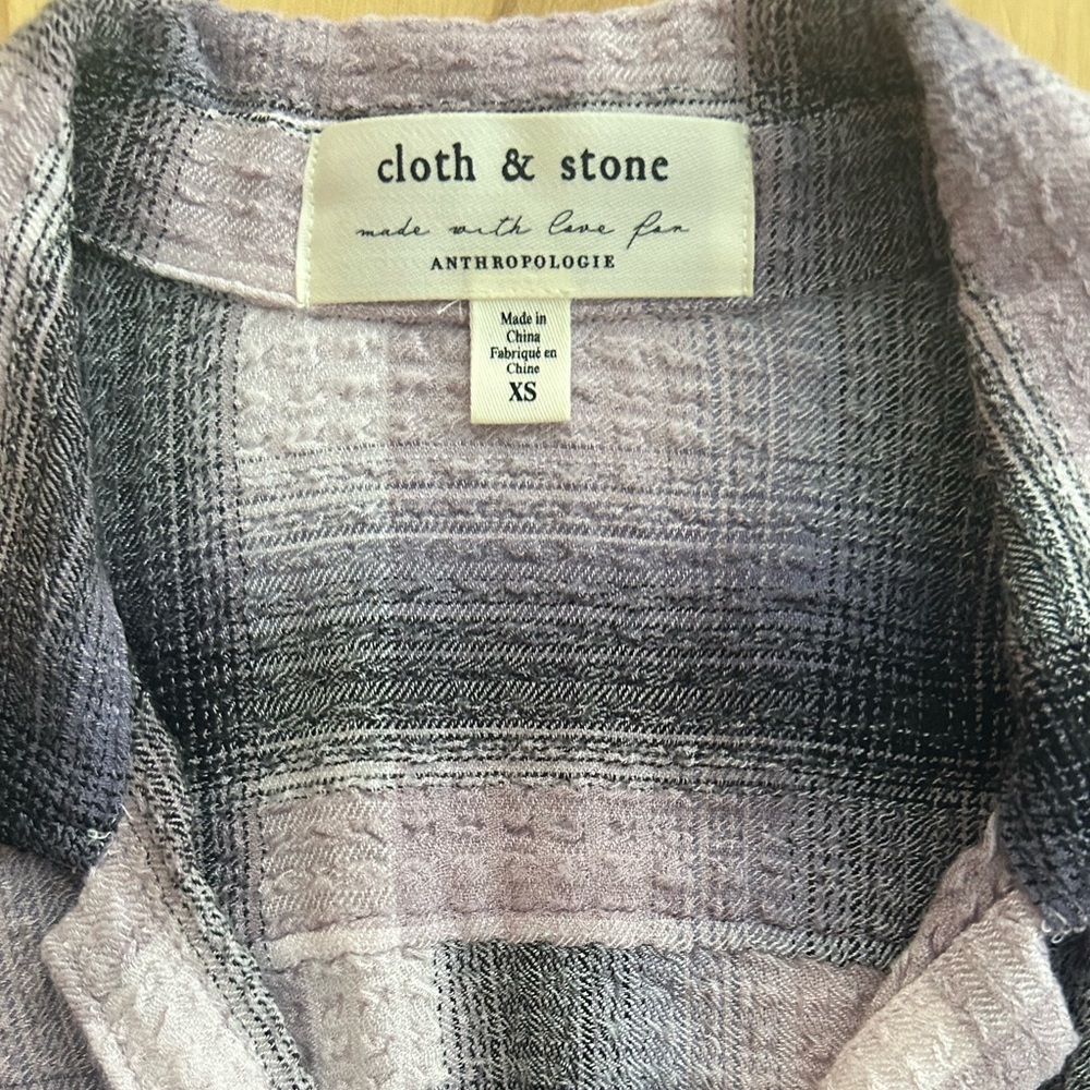 Cloth & Stone Plaid Button-Up Shirt Dress with Belt and POCKETS - Picture 2 of 3